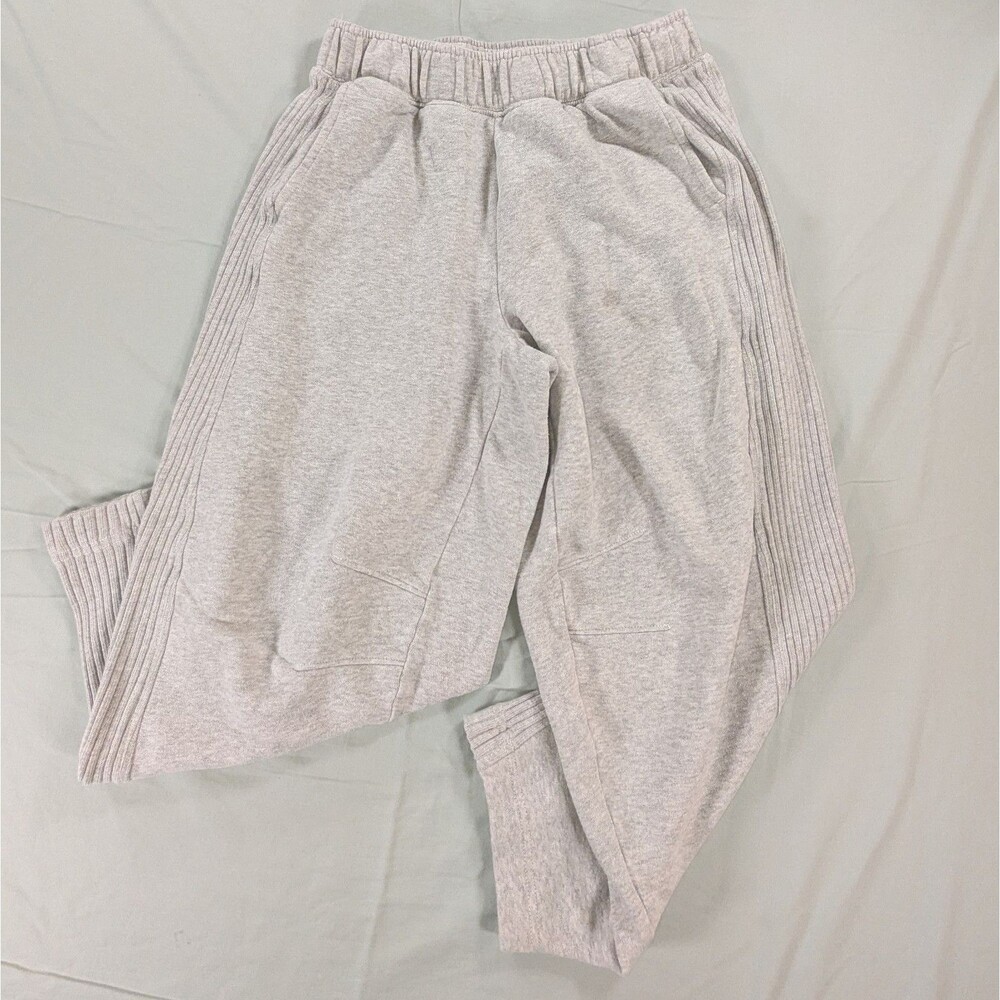 Aerie Sweatpants Womens XS Short Gray Ribbed Side Tapered Joggers Comfort Flaw
